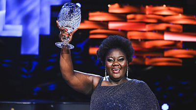 Masabane Cecilia Rangwanasha winning the Song Prize at BBC Cardiff Singer of the World 2021